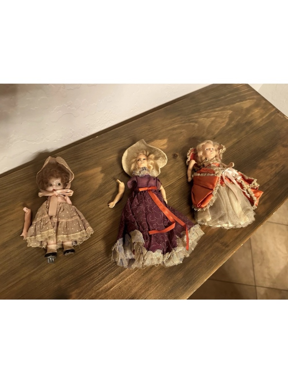 Nancy Ann Storybook Dolls?  Vintage antique Dolls Lot Of 3